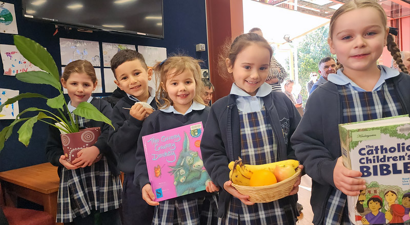 Trinity Catholic Primary Kemps Creek students in liturgy