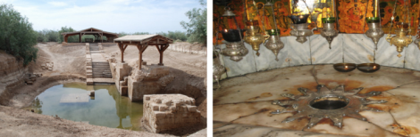 THE baptismal site of Jesus as well as the star marking the exact spot where Jesus was born