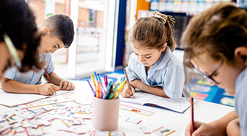 Trinity Primary School Kemps Creek students in class