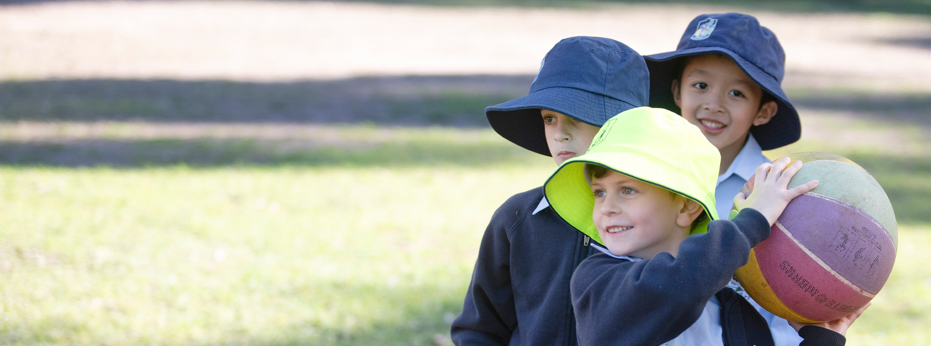 Trinity Catholic Primary School Students playing ball