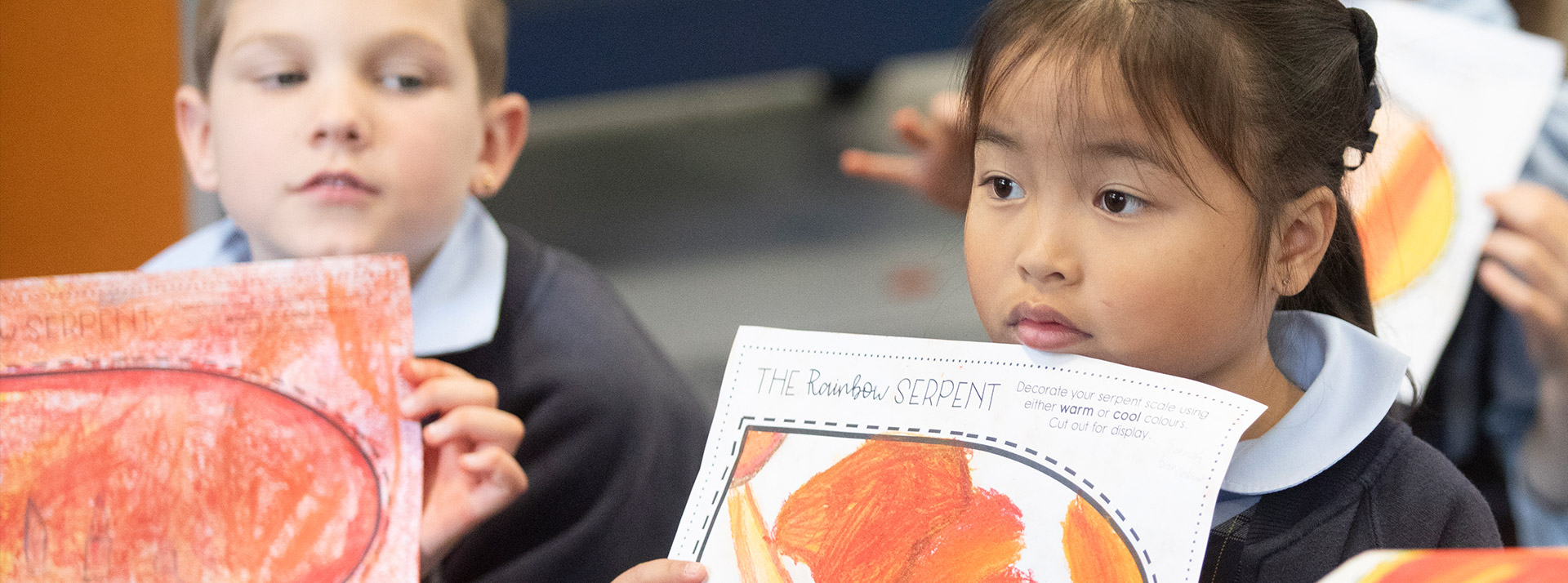 Student artwork at Trinity Catholic Primary Kemps Creek