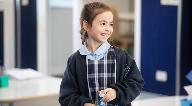 Trinity Catholic Primary School Student smiling